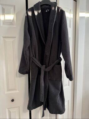 Restoration Hardware Charcoal Gray Robe